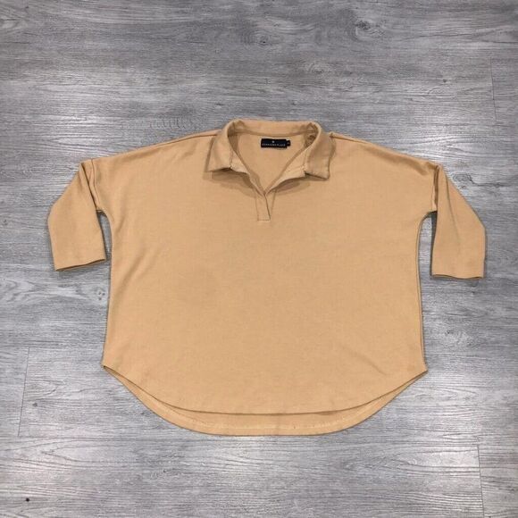 Pomander Place Tuckernuck Sz XS/S Easy Polo Sweatshirt Long Sleeve Oversized Top - Picture 1 of 12